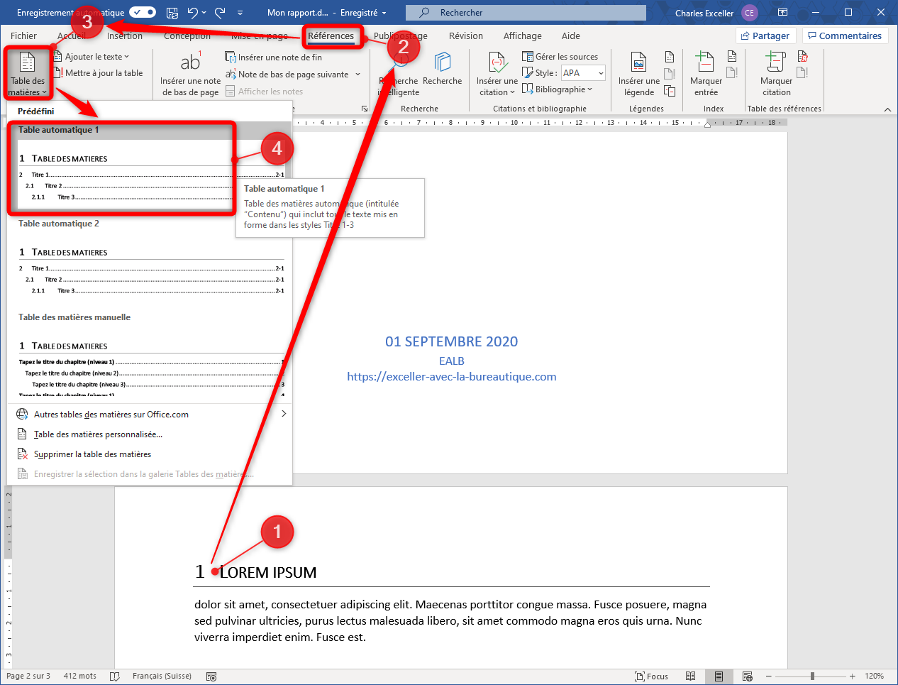 [Tuto] Comment Faire Un Sommaire Sur Word ? (Table Des Matières)